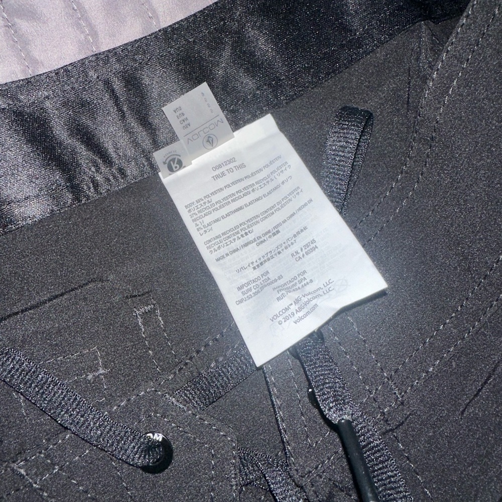 Volcom Charcoal Drawstring Shorts - Picture 2 of 4